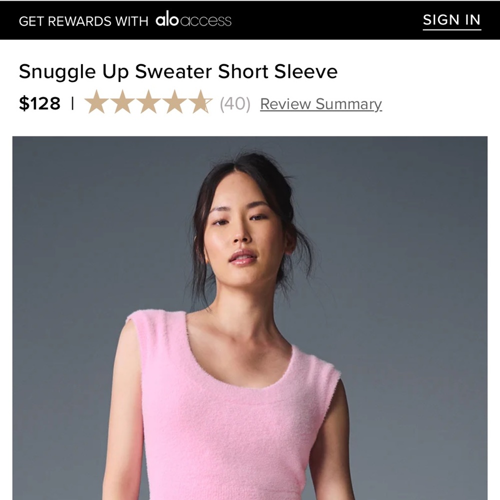 🎀Alo yoga Snuggle Up Sweater Short Sleeve - Picture 4 of 6